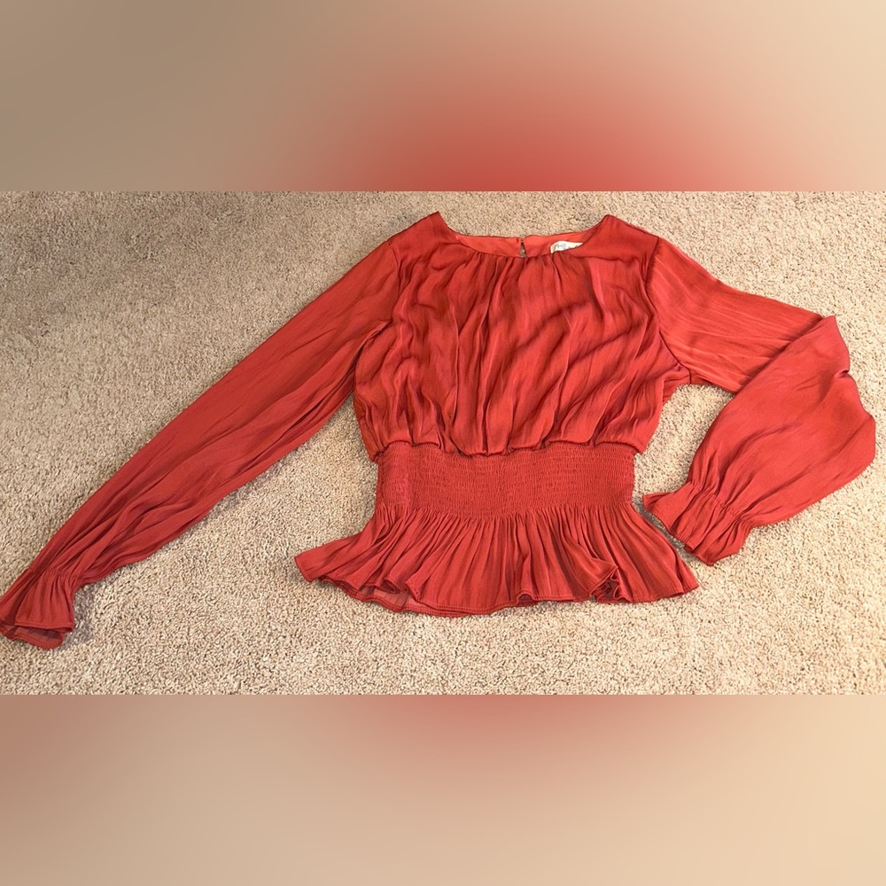 She + Sky Long Sleeve Blouse. Size M
